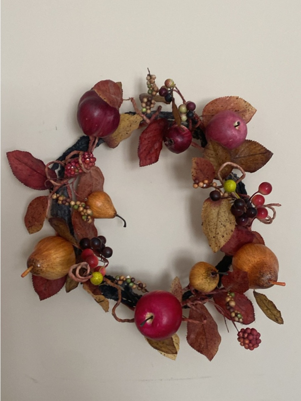 Autumn Harvest Decorative Wreath - Red & Orange